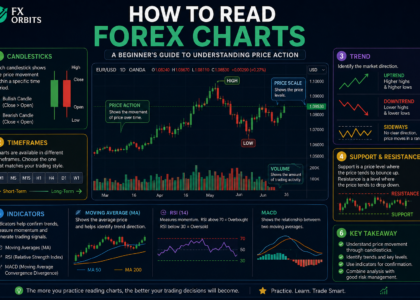 A trader analyzing how to read forex charts on a desktop screen.