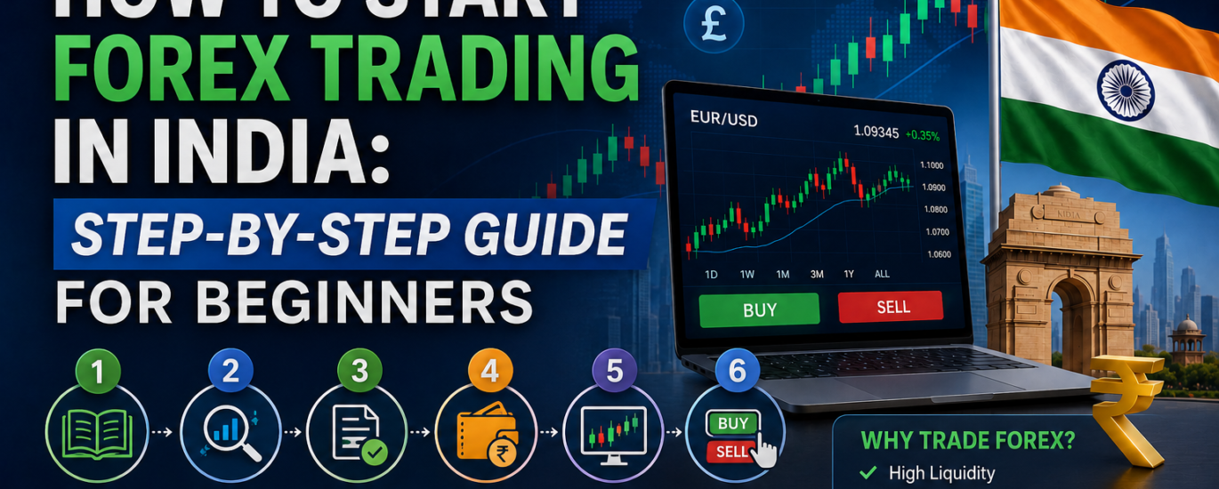 A complete beginner guide on how to start forex trading in India legally using SEBI approved brokers.