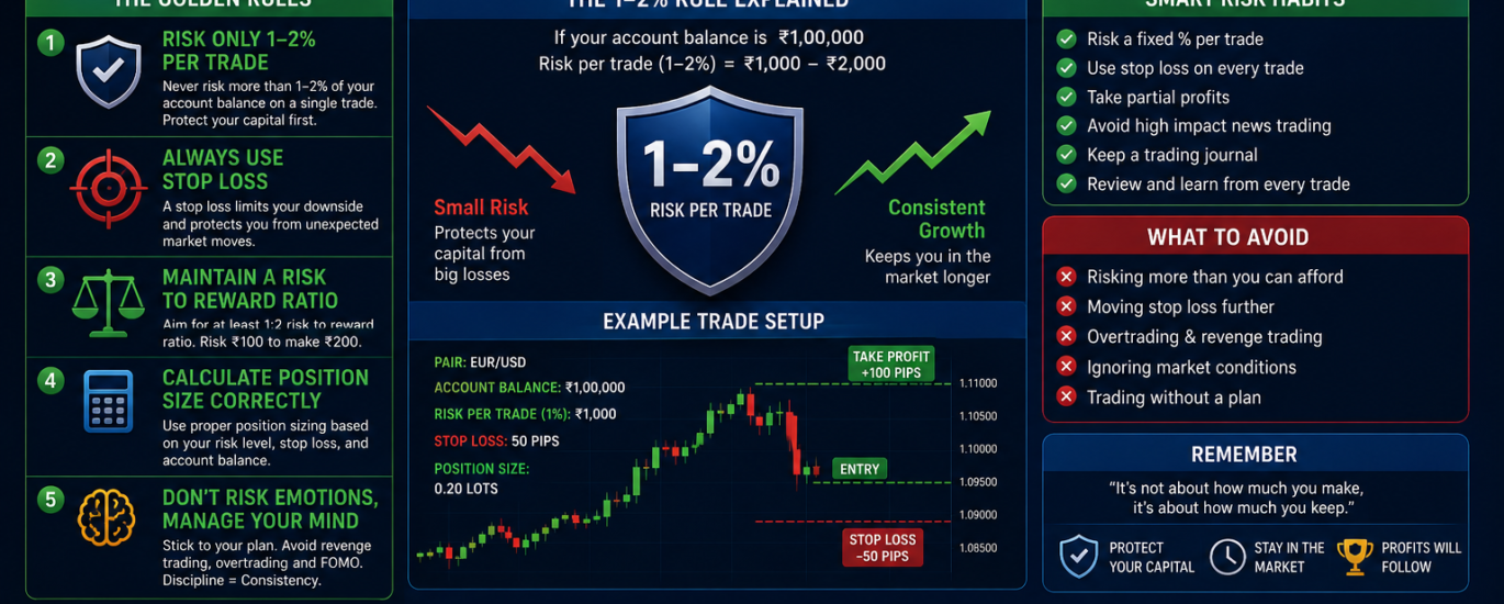 A professional trader analyzing charts for a comprehensive Forex Risk Management strategy.
